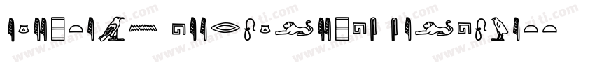 Egyptian Hieroglyphs Silhouette字体转换